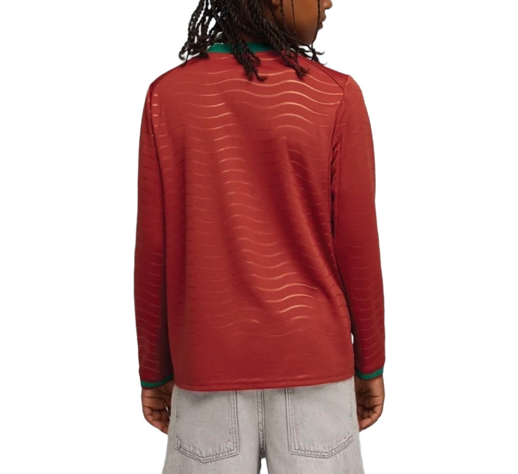 Youth Portugal 2026 Home Jersey Long Sleeve