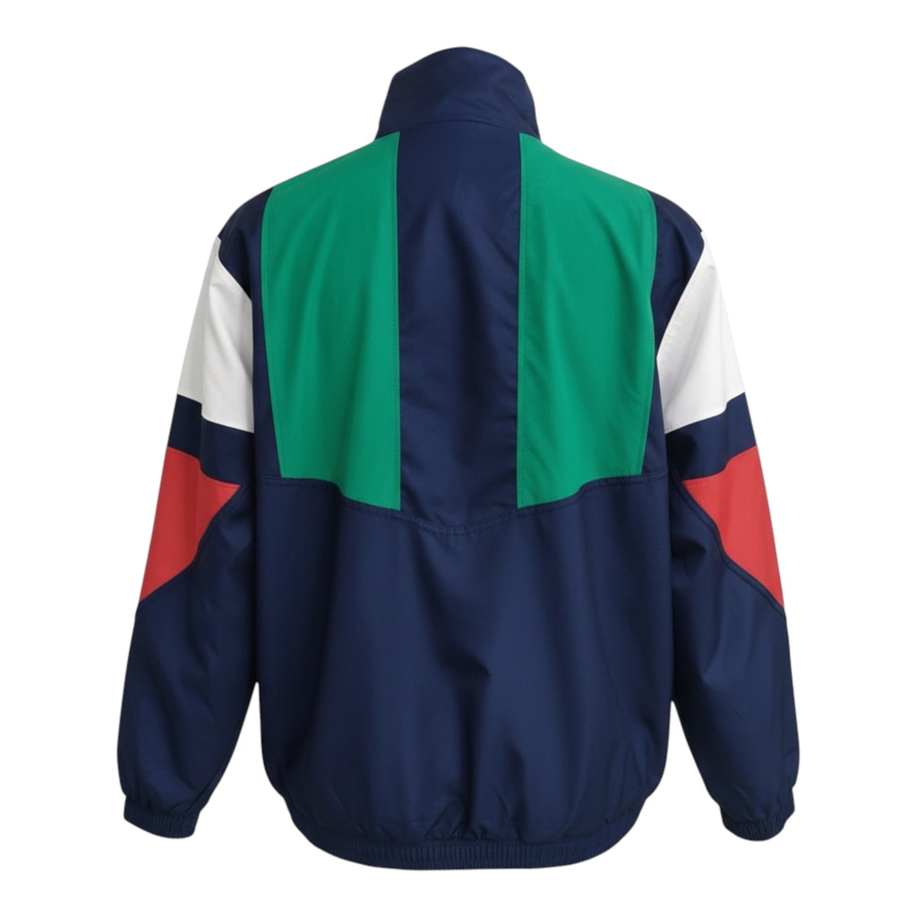 Chaqueta deportiva retro Italia – Azul marino/Verde/Blanco/Rojo