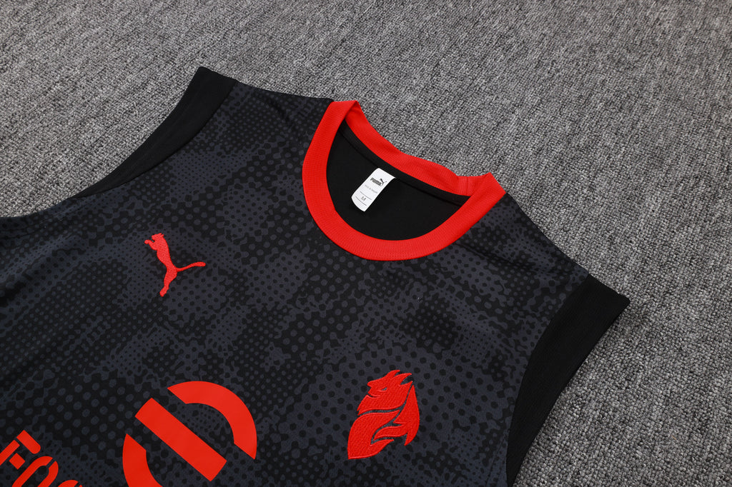 Men’s AC Milan Training Vest Black/Red