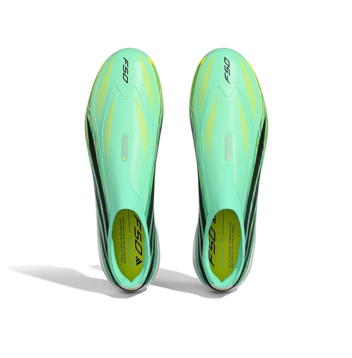 adidas F50 Hyperfast Elite Laceless FG Firm Ground Soccer Cleat
Pulse Mint/Core Black/Solar Lemon