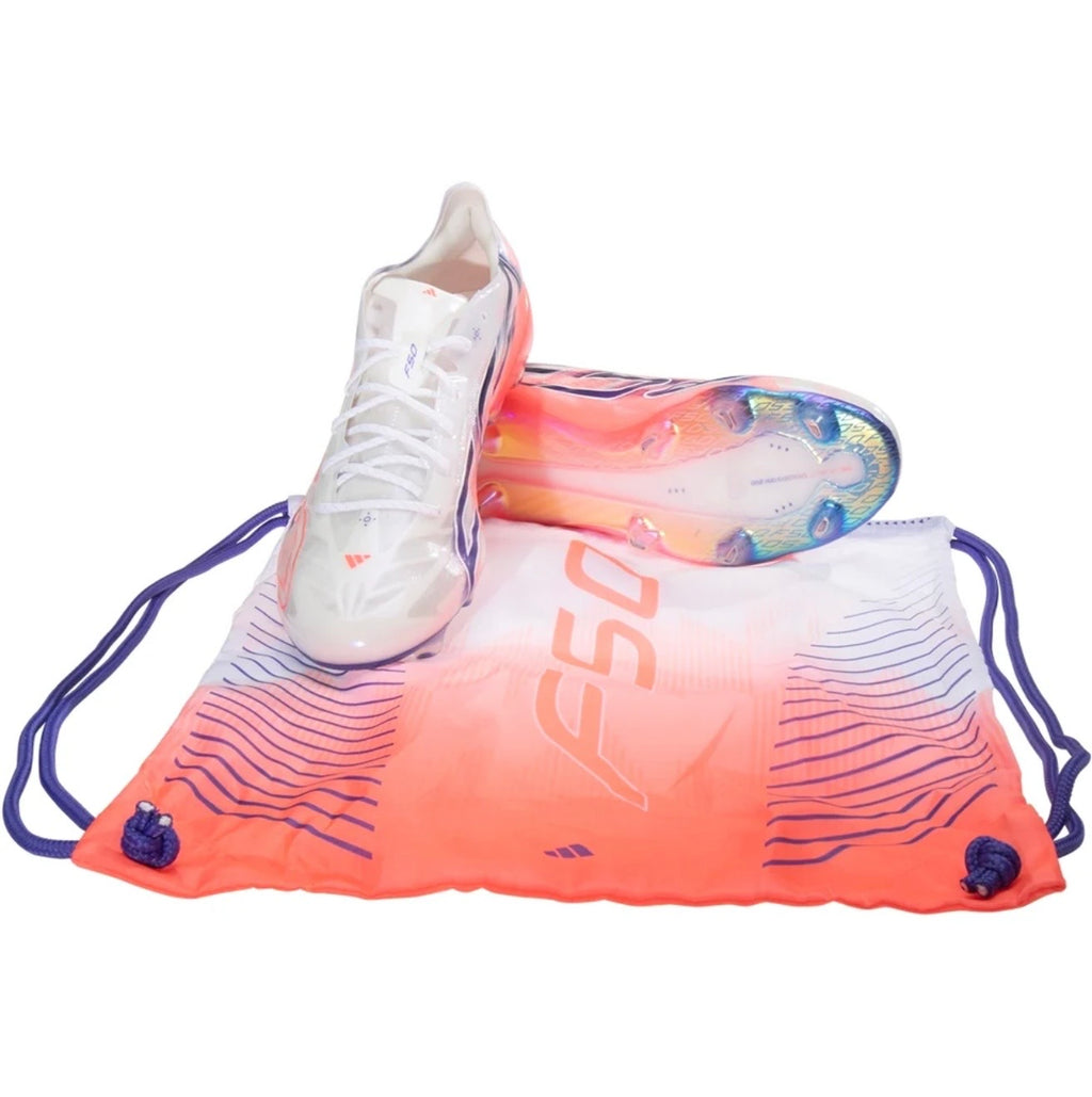 adidas F50 Hyperfast Evo FG Firm Ground Soccer Cleat
White/Solar Purple/Solar Turbo
