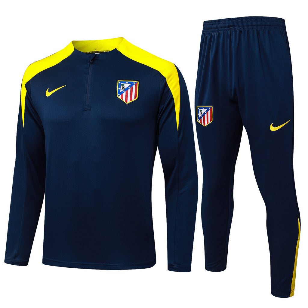 Men’s Atletico Madrid Training Tracksuit Navy Blue/Yellow