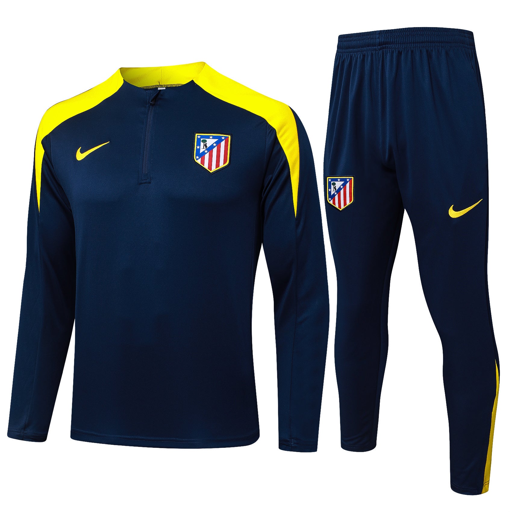 Men’s Atletico Madrid Training Tracksuit Navy Blue/Yellow