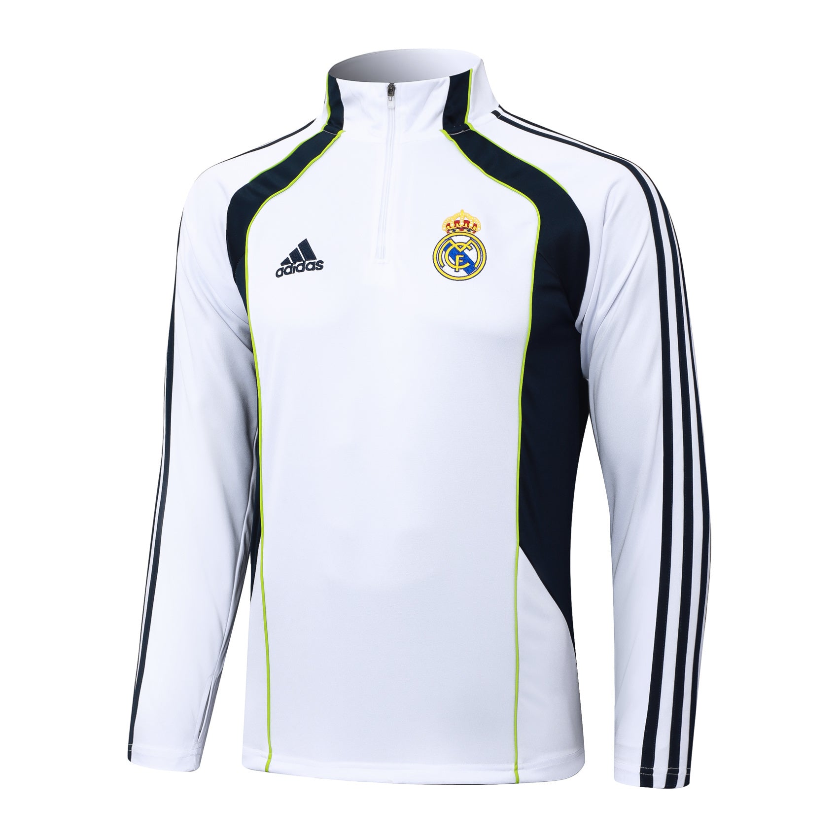 Men’s Real Madrid Training Tracksuit White/Black/Neon Green