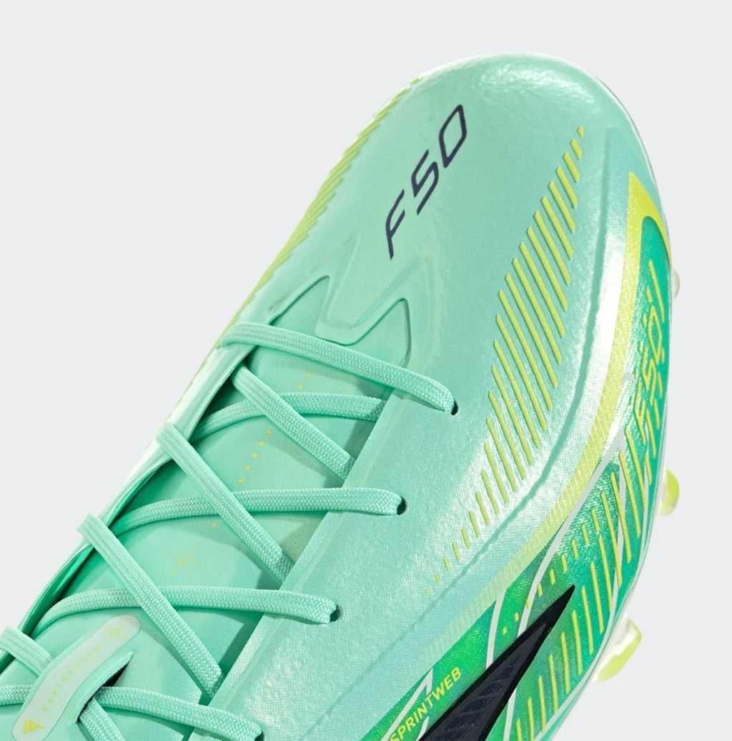 adidas F50 Hyperfast Elite AG Artificial
Grass Soccer Cleat
Pulse Mint/Core Black/Solar Lemon2