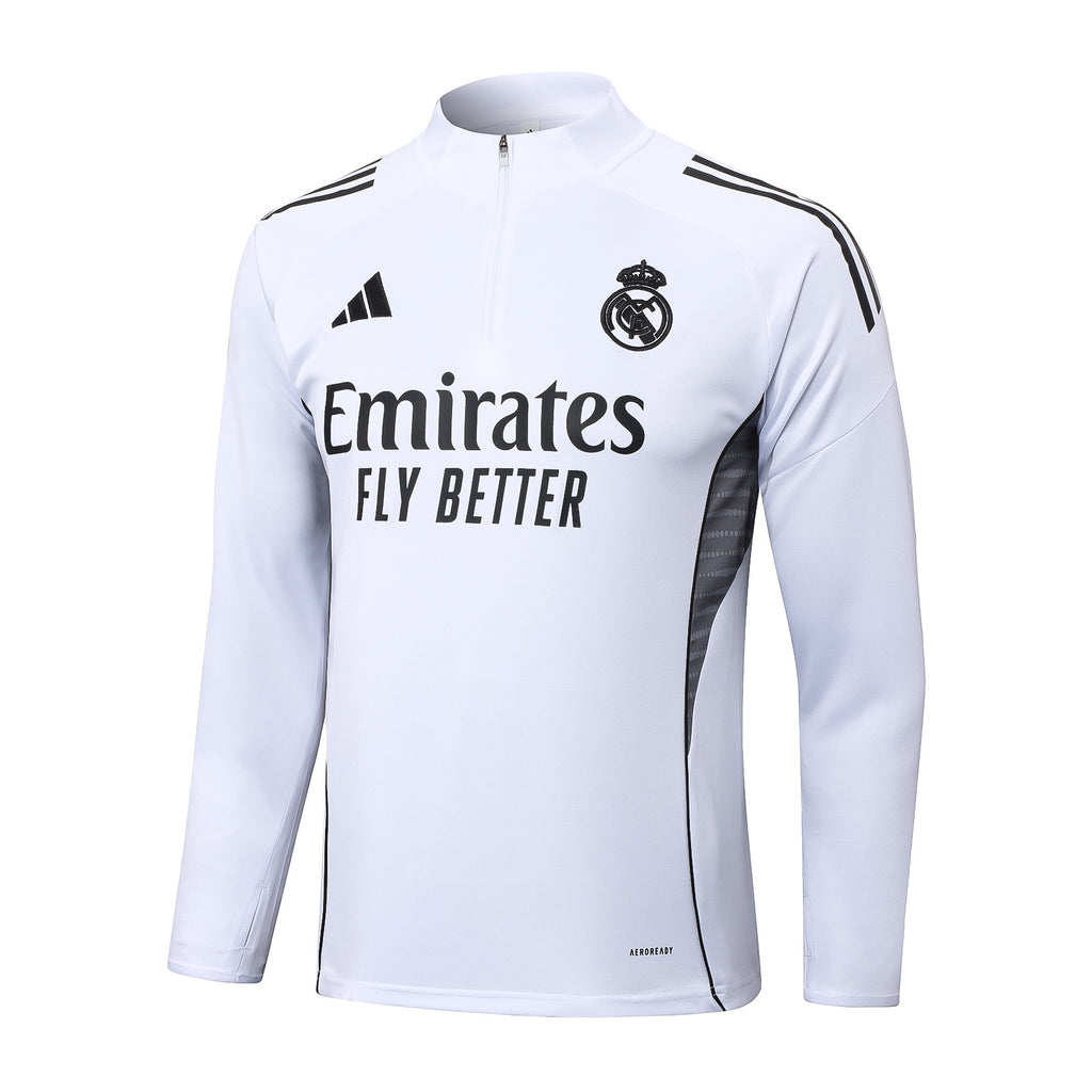 Men’s Real Madrid Training Tracksuit White/Grey