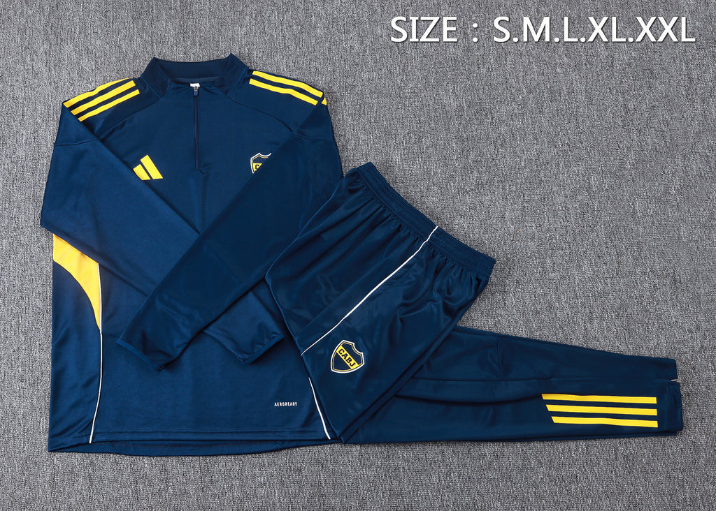Men’s Boca Jrs Training Tracksuit Navy Blue/Yellow