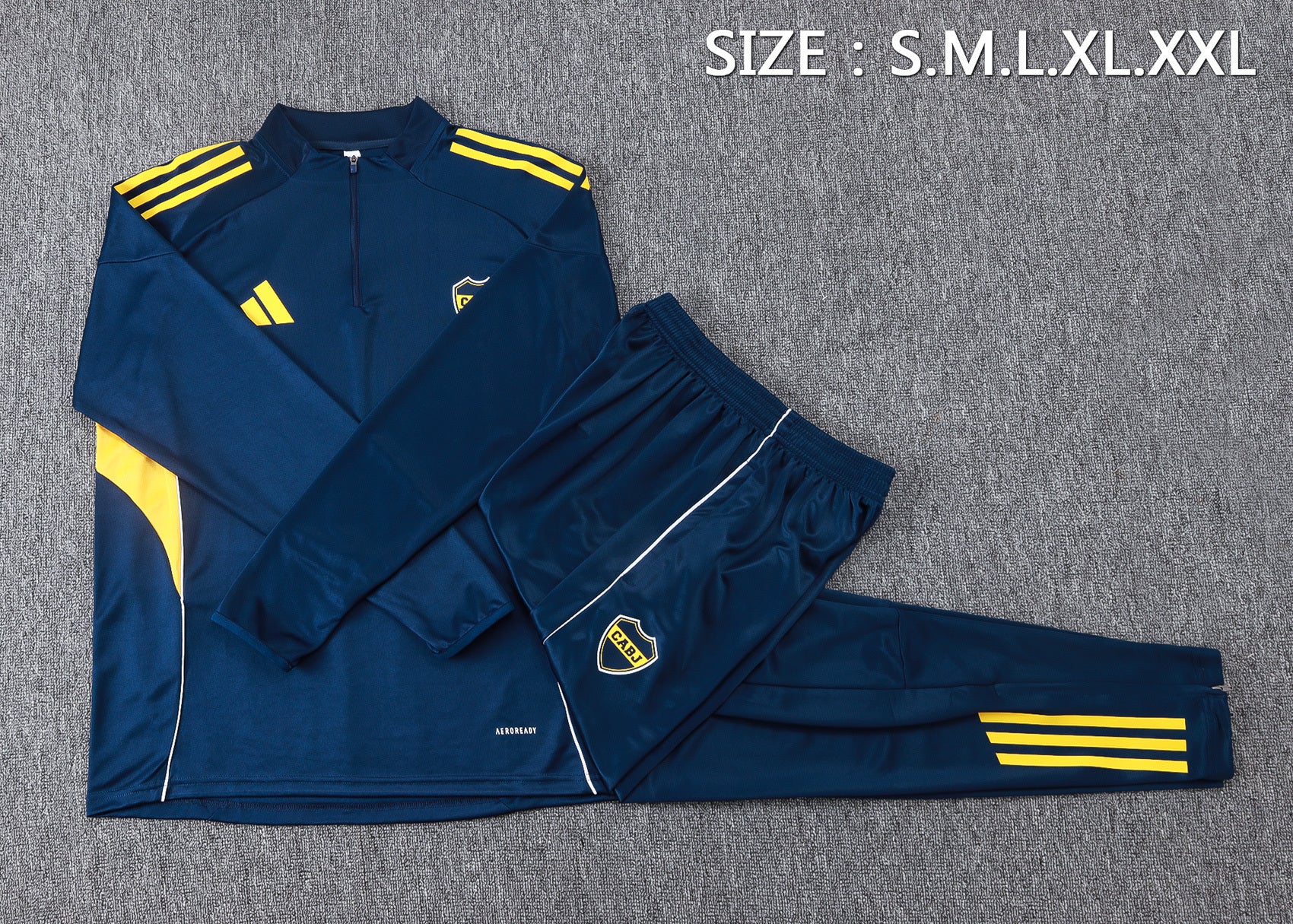 Men’s Boca Jrs Training Tracksuit Navy Blue/Yellow