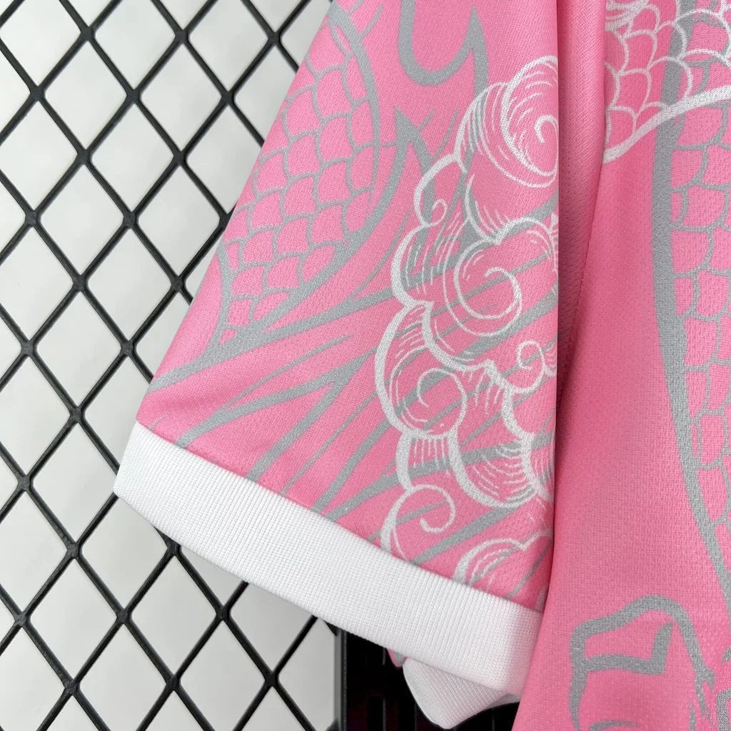 Men’s Real Madrid 2025 Pink Dragon Special Shirt