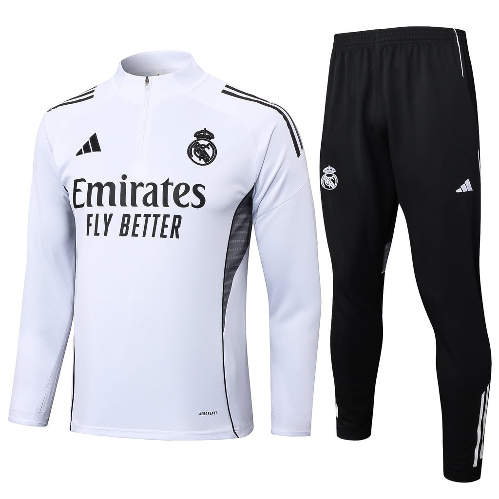 Men’s Real Madrid Training Tracksuit White/Grey