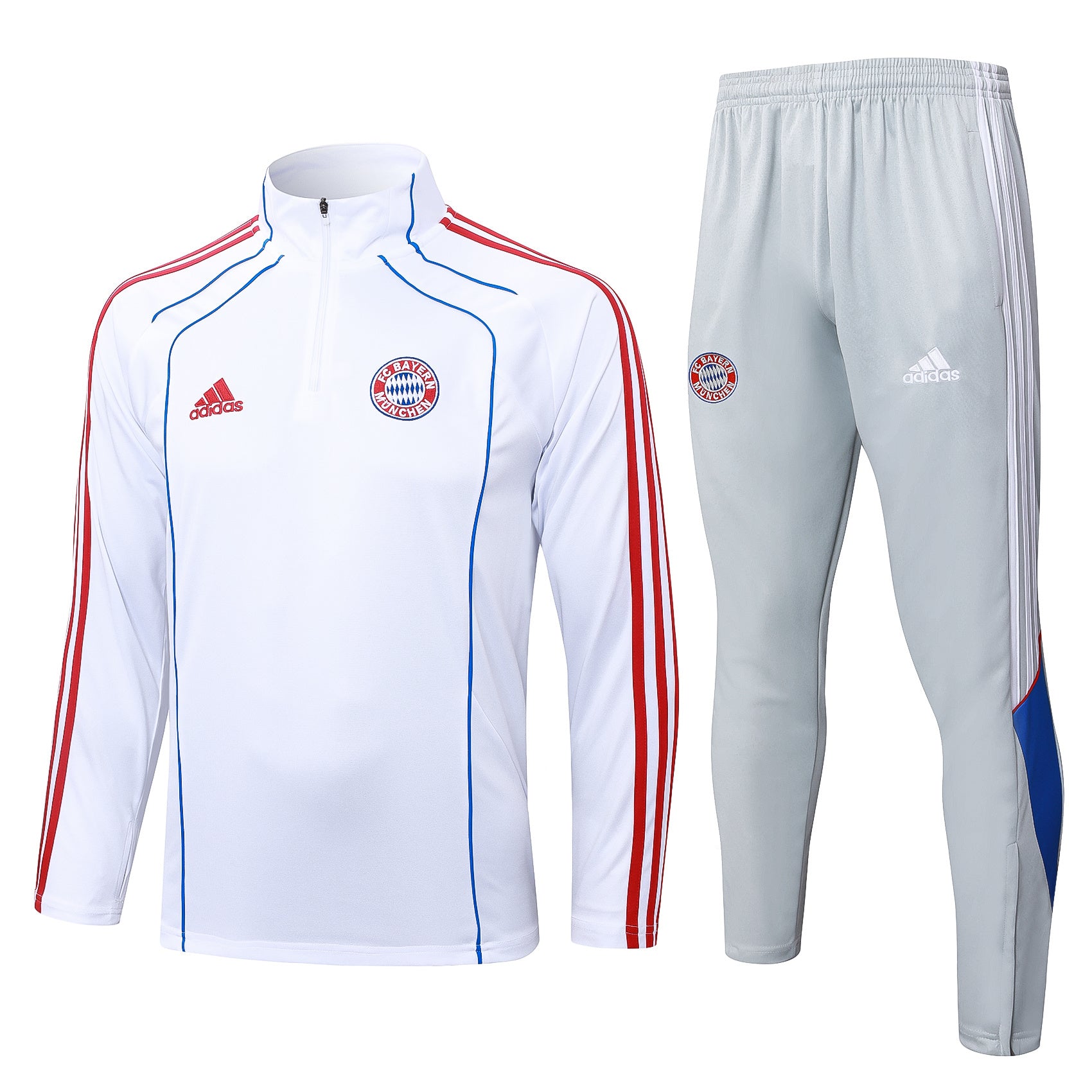 Men’s Bayern Munich Training Tracksuit (White/Grey/Red)