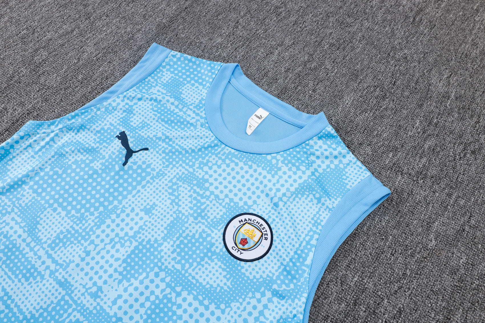 Men’s Manchester City 25/26 Training Vest Blue/Black/White