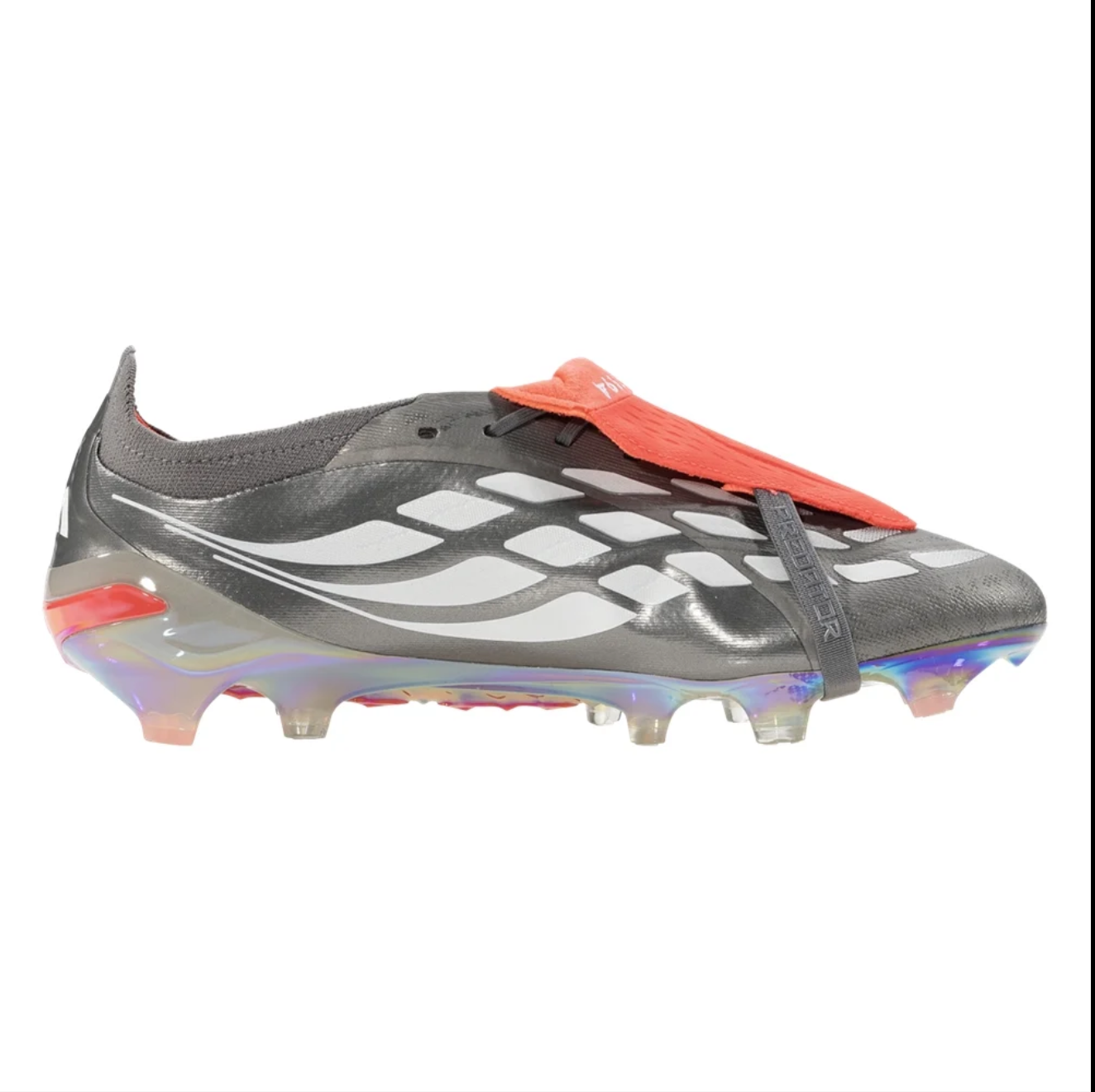 adidas Predator Elite FT FG Firm Ground
Soccer Cleat
Iron Metallic/Zero Metallic/Lucid Red