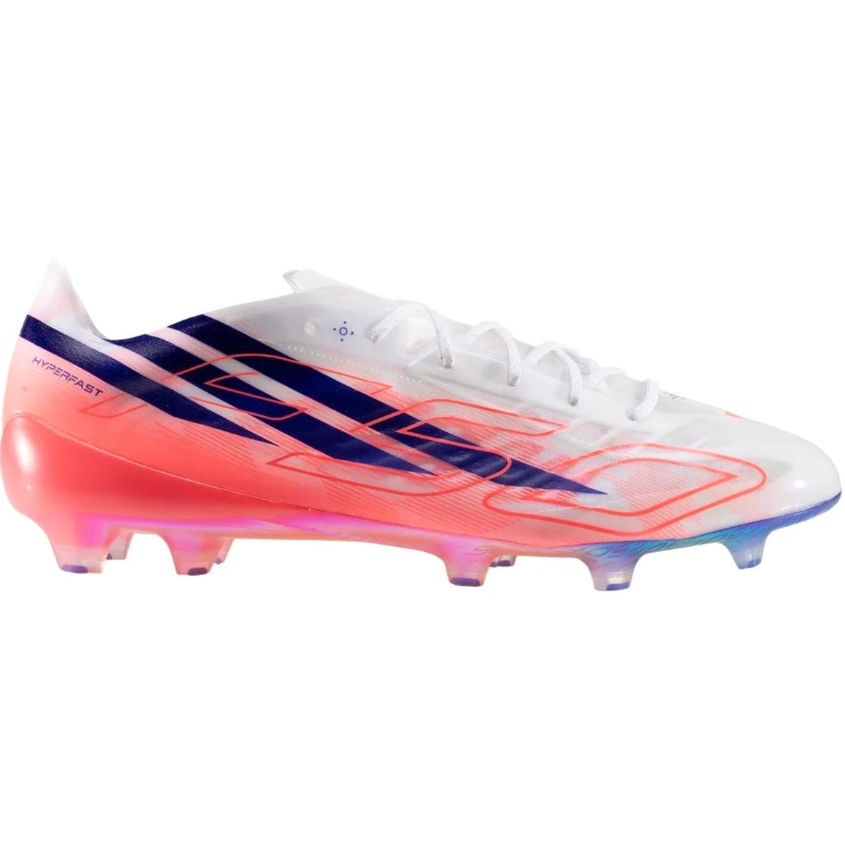 adidas F50 Hyperfast Evo FG Firm Ground Soccer Cleat
White/Solar Purple/Solar Turbo