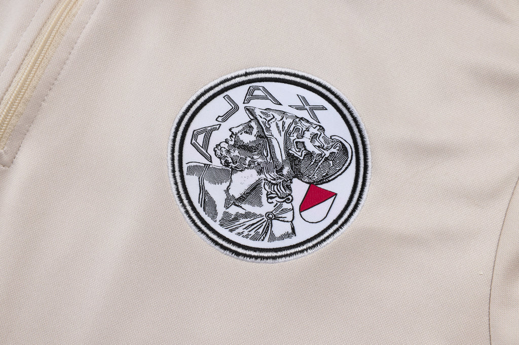 Men’s Ajax FC Training Tracksuit Beige/Burgundy