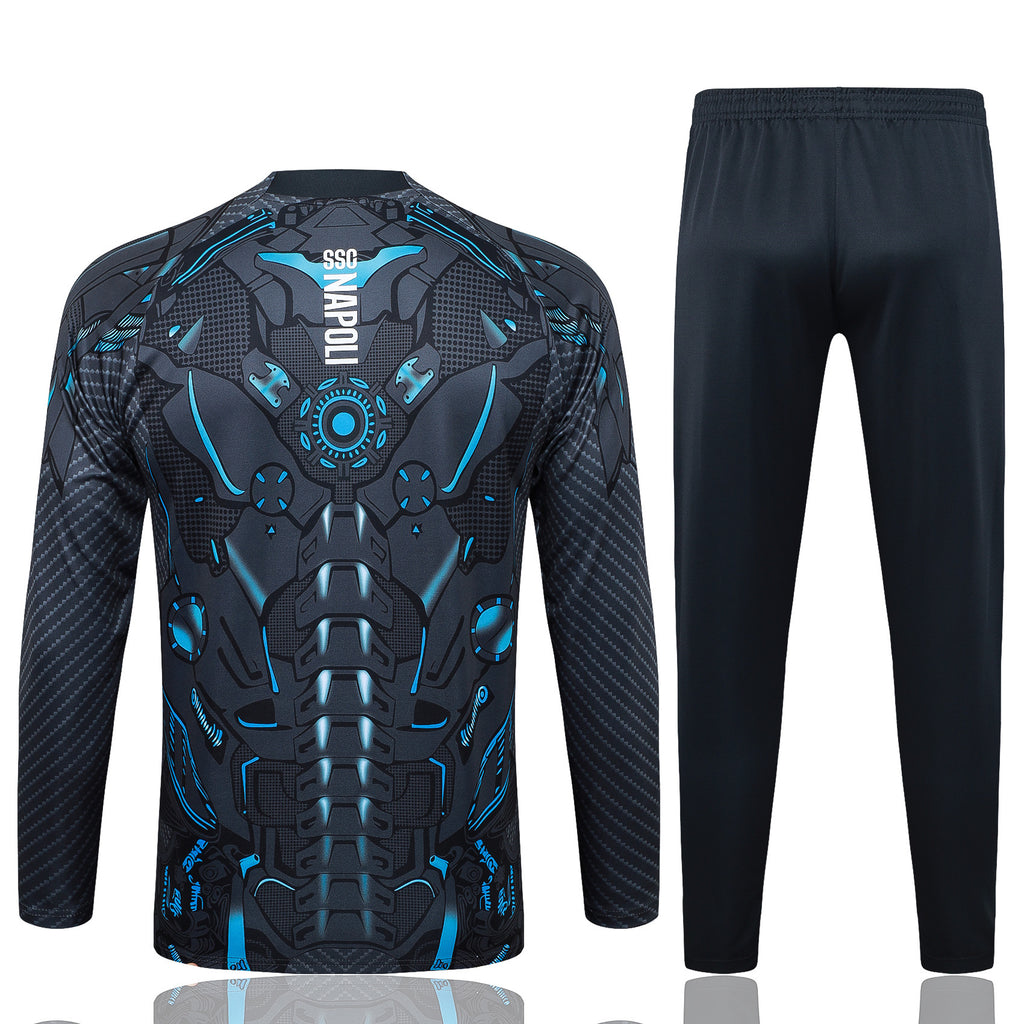 Men’s SSC Napoli Training Tracksuit Grey/Blue