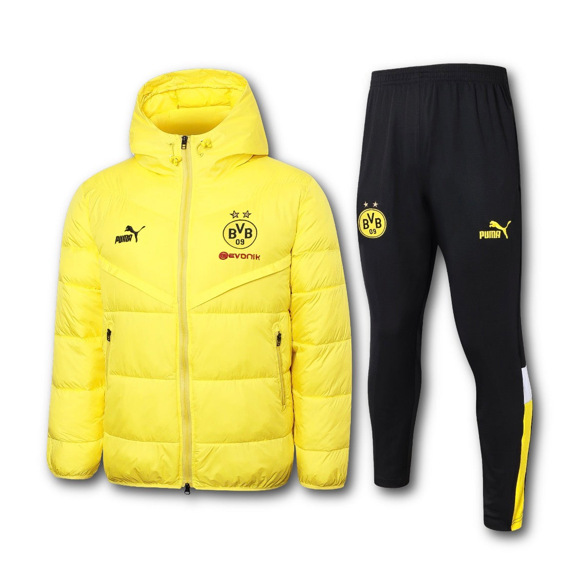 Men’s Borrusia Dortmund Puffer Jacket Training Set Yellow/Black
