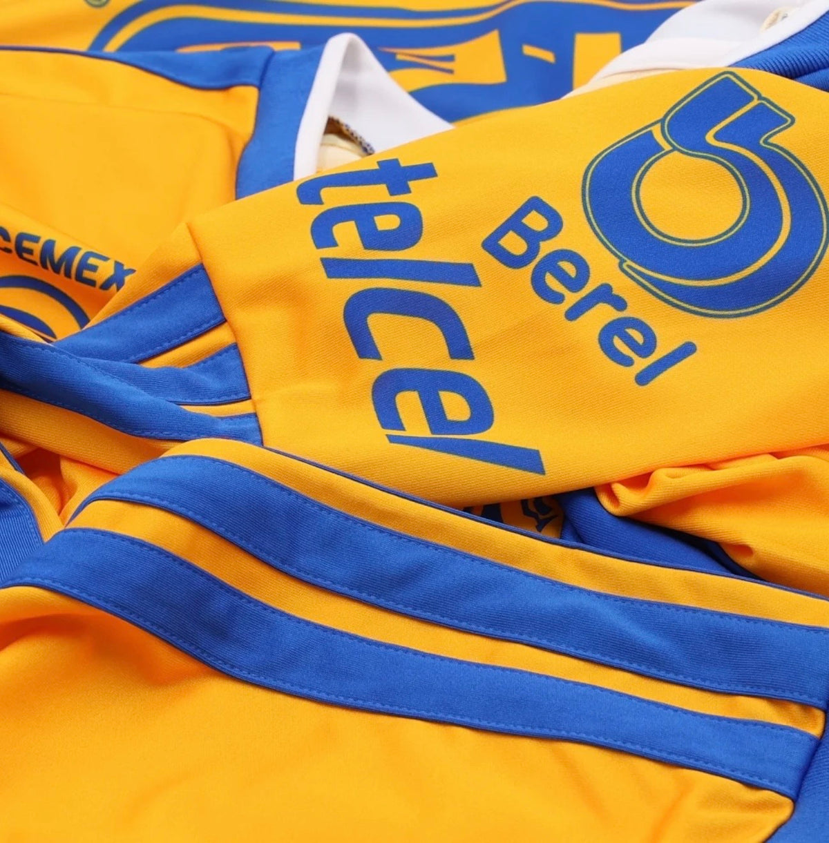 Men's Replica adidas Tigres Long Sleeve Home Jersey 26/27