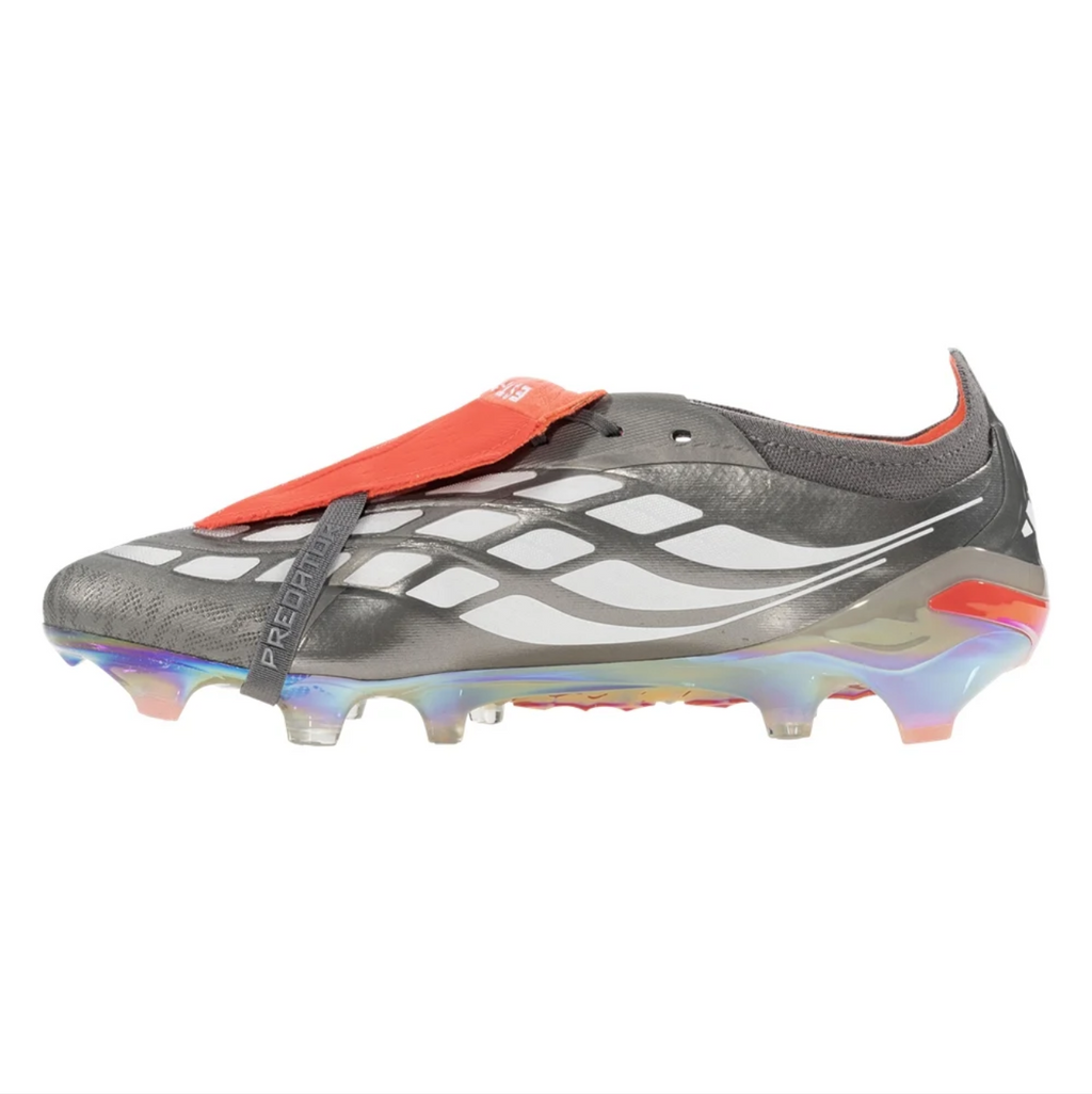adidas Predator Elite FT FG Firm Ground
Soccer Cleat
Iron Metallic/Zero Metallic/Lucid Red