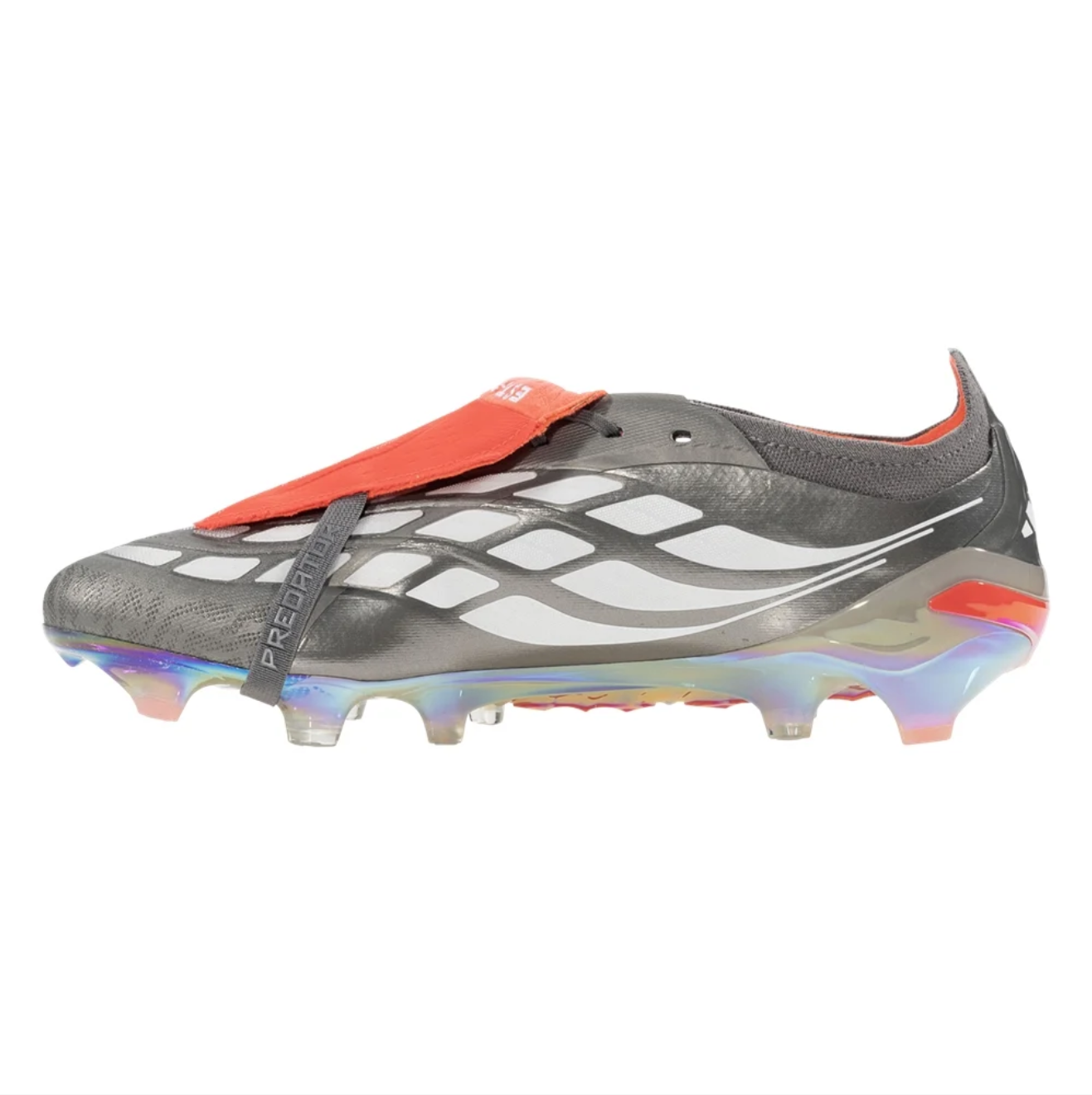 adidas Predator Elite FT FG Firm Ground
Soccer Cleat
Iron Metallic/Zero Metallic/Lucid Red
