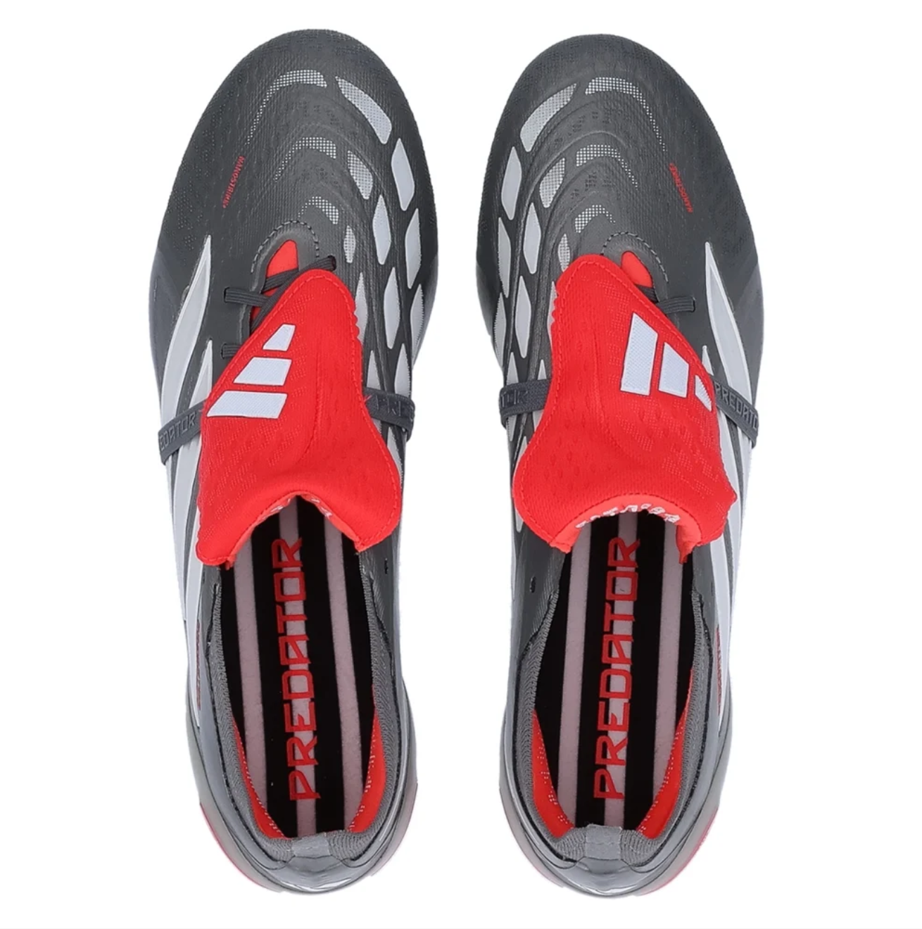 adidas Predator Elite FT FG Firm Ground
Soccer Cleat
Iron Metallic/Zero Metallic/Lucid Red