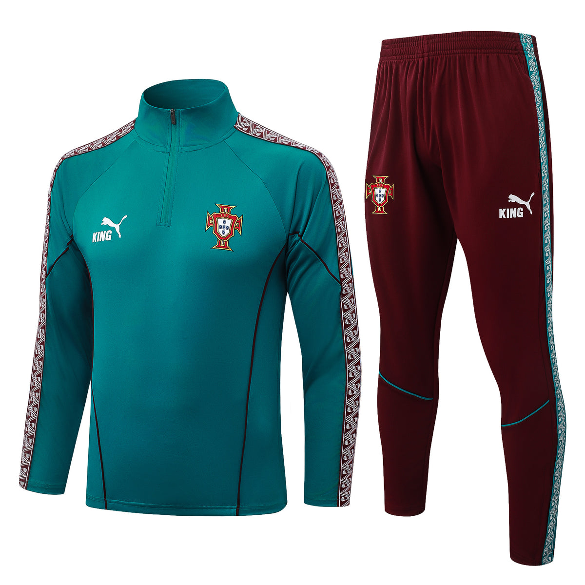 Portugal 26/27 Training Set – Teal/Burgundy