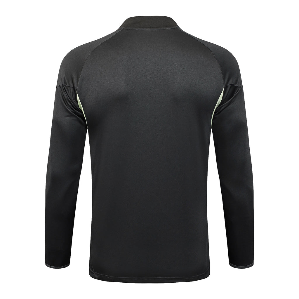 Men’s Real Madrid Training Tracksuit Grey/Neon Green