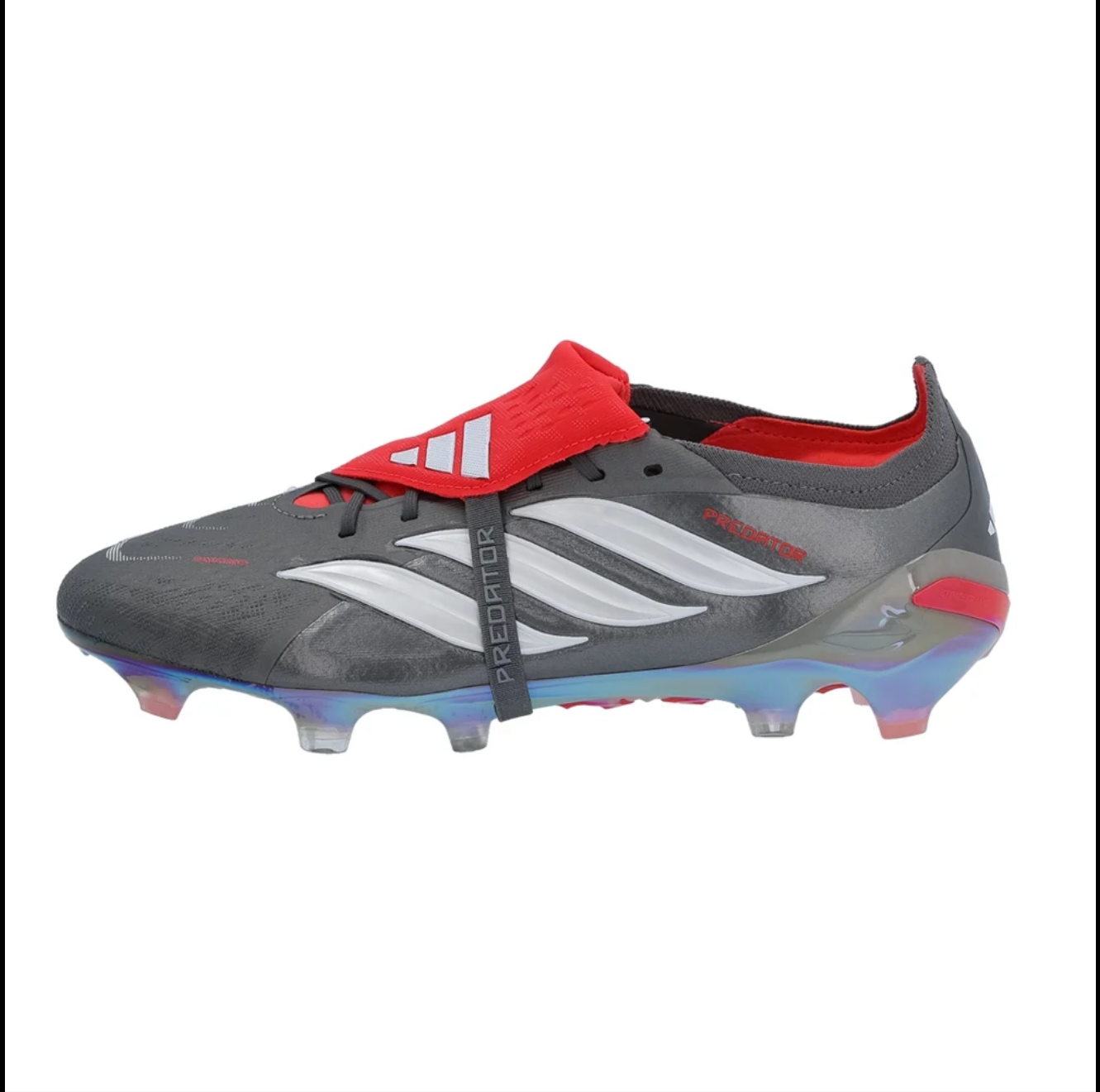 adidas Predator Elite FT FG Firm Ground
Soccer Cleat
Iron Metallic/Zero Metallic/Lucid Red