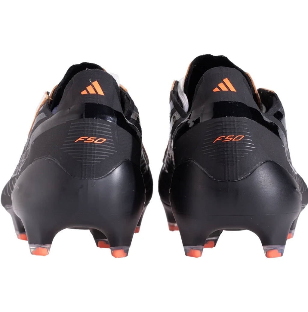 adidas F50 Hyperfast Elite L Tech FG Firm Ground Soccer Cleat
Zero Metallic/Core Black/Solar Orange