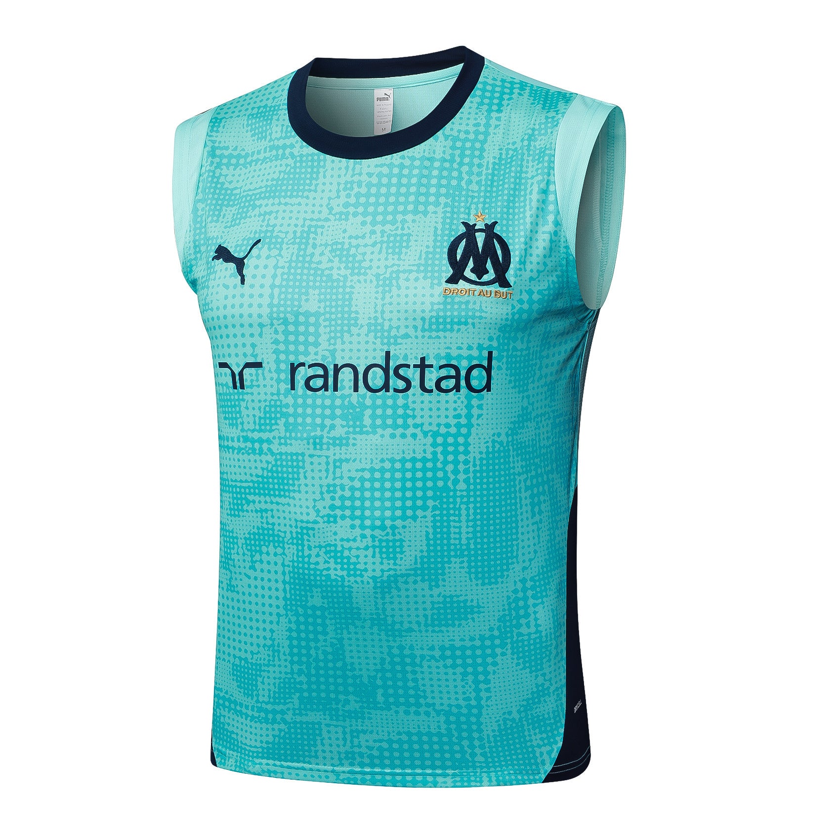 Men’s Marseille FC 25/26 Training Vest Aqua Blue/Black