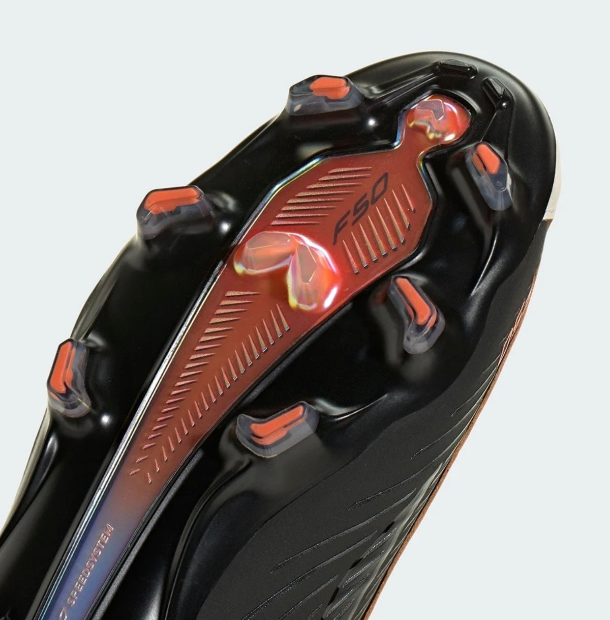 adidas F50 Hyperfast Elite L Tech FG Firm Ground Soccer Cleat
Zero Metallic/Core Black/Solar Orange
