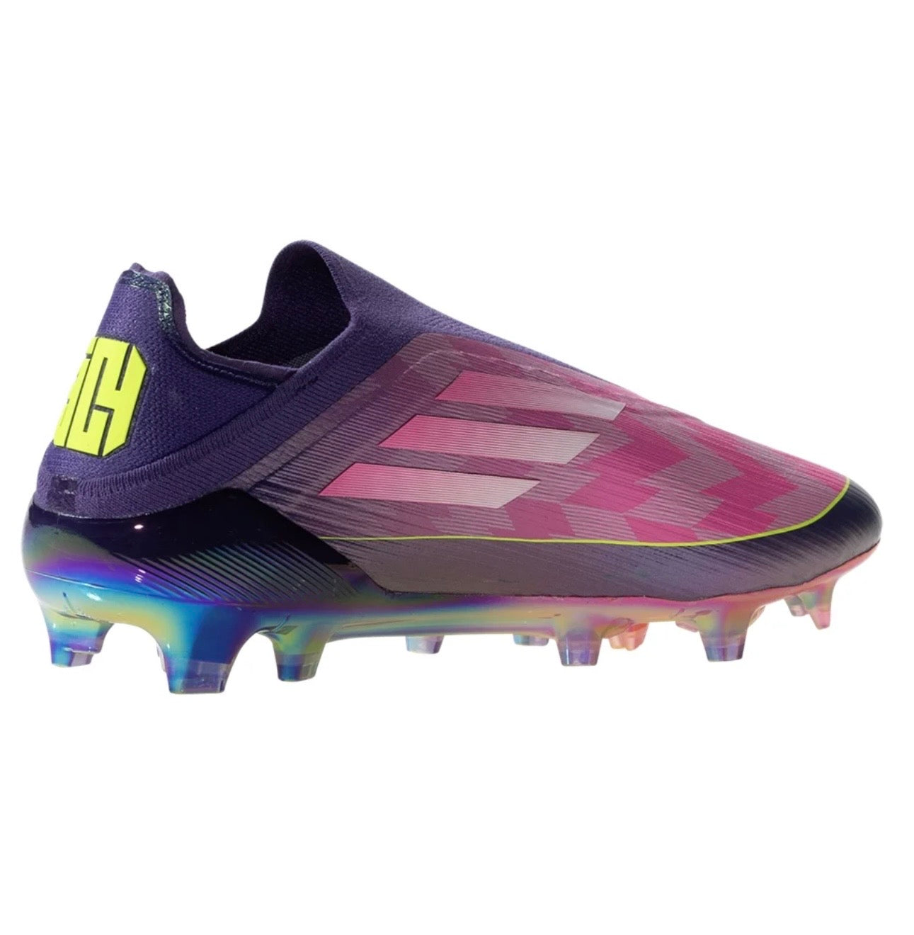 adidas F50 Elite Laceless Lamine FG
Firm Ground Soccer
Unity Purple/White/Lucid Lemon