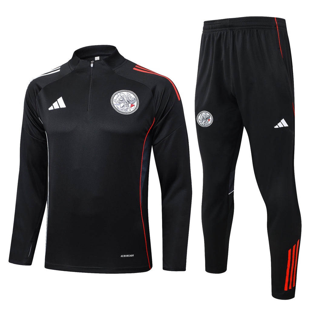 Men’s Ajax FC Training Tracksuit (Black/Red)