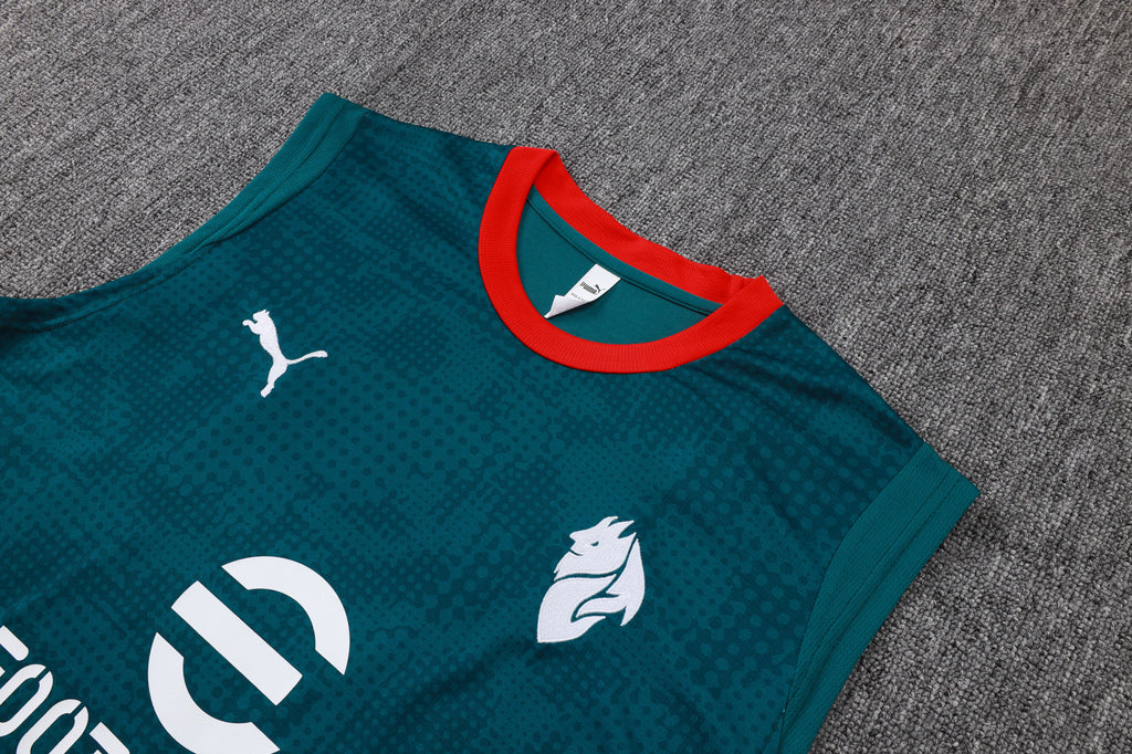 Men’s AC Milan Training Vest Green/Black/Red