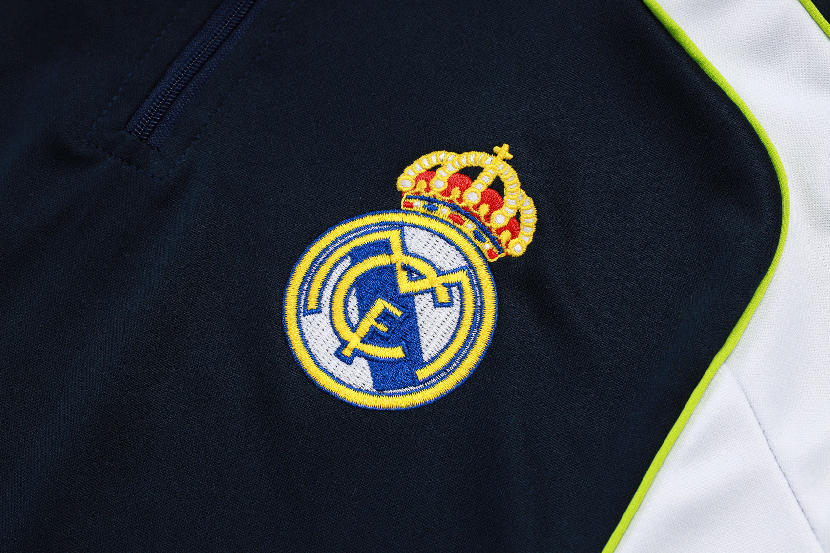 Men’s Real Madrid Training Tracksuit Black/White/Neon Green