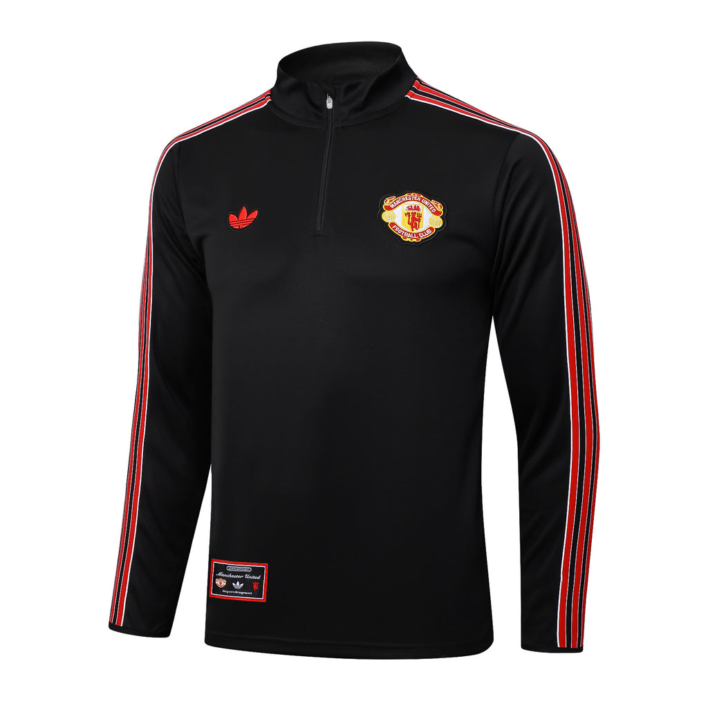 Men’s Manchester United Training Tracksuit Black/Red