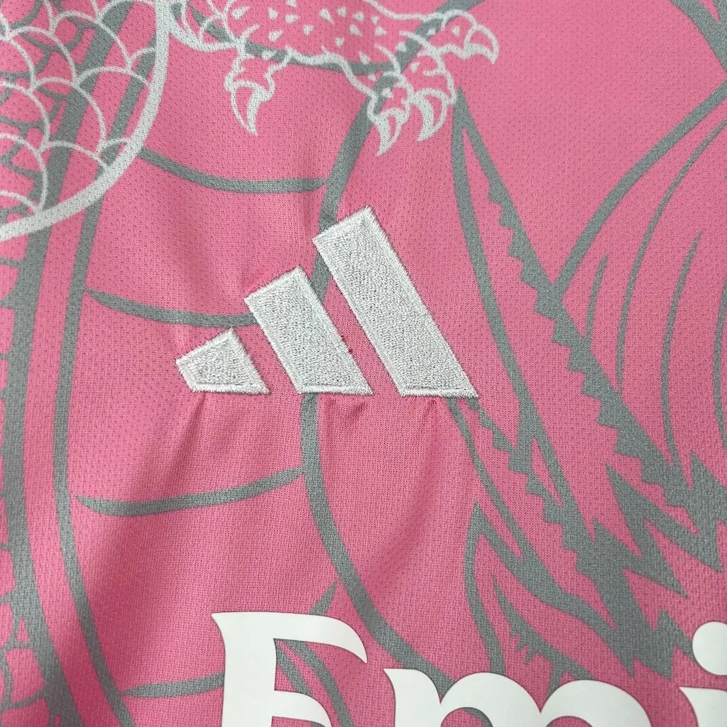 Men’s Real Madrid 2025 Pink Dragon Special Shirt