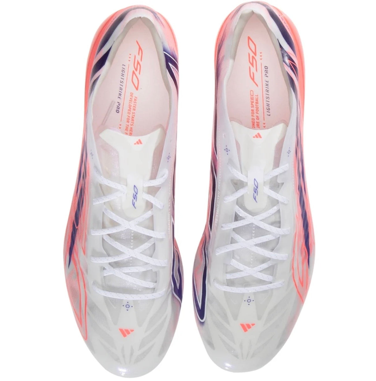 adidas F50 Hyperfast Evo FG Firm Ground Soccer Cleat
White/Solar Purple/Solar Turbo