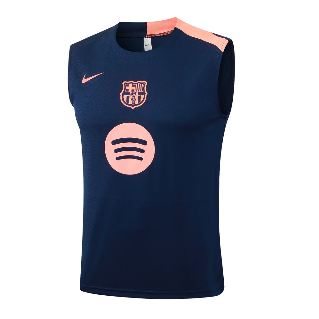 Men’s FC Barcelona Training Vest Navy Blue/Light Pink