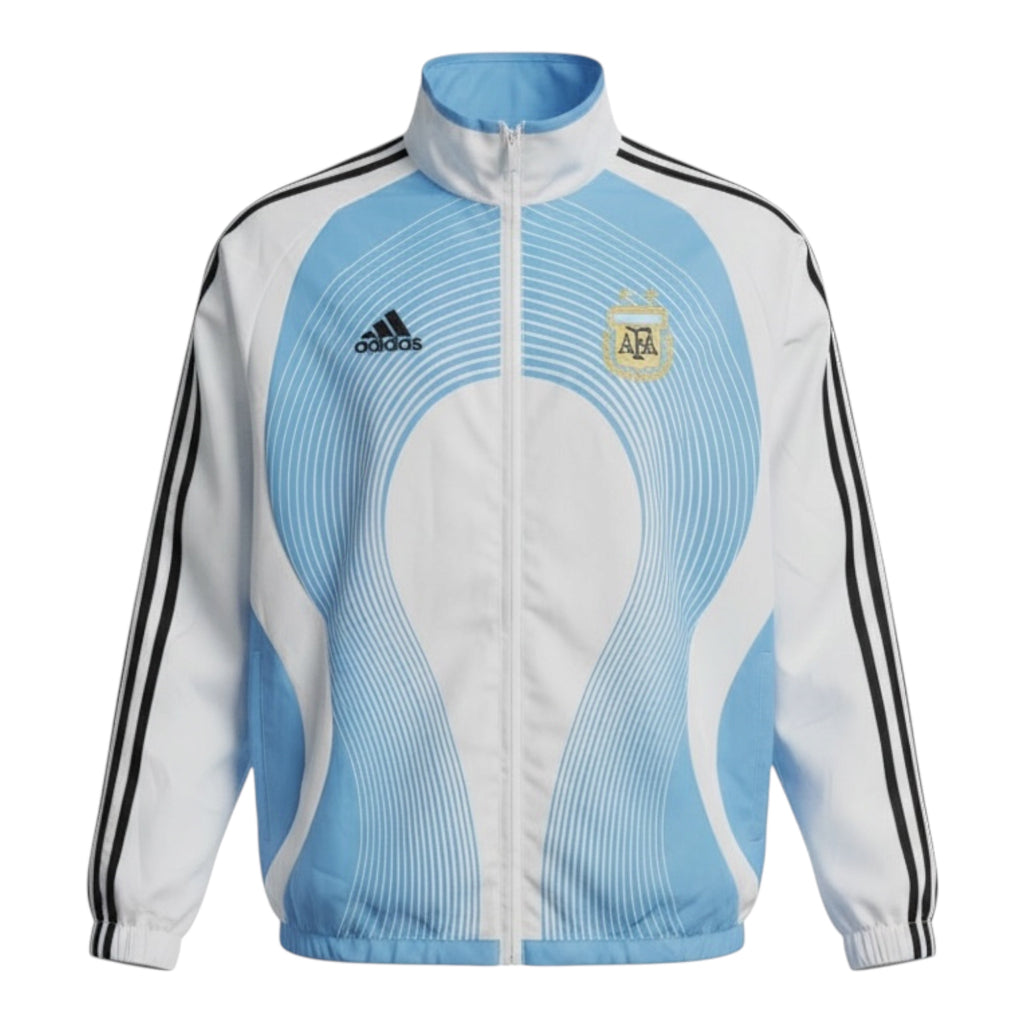 Chaqueta cortavientos retro inspirada en Argentina 2006 – Celeste/Blanco