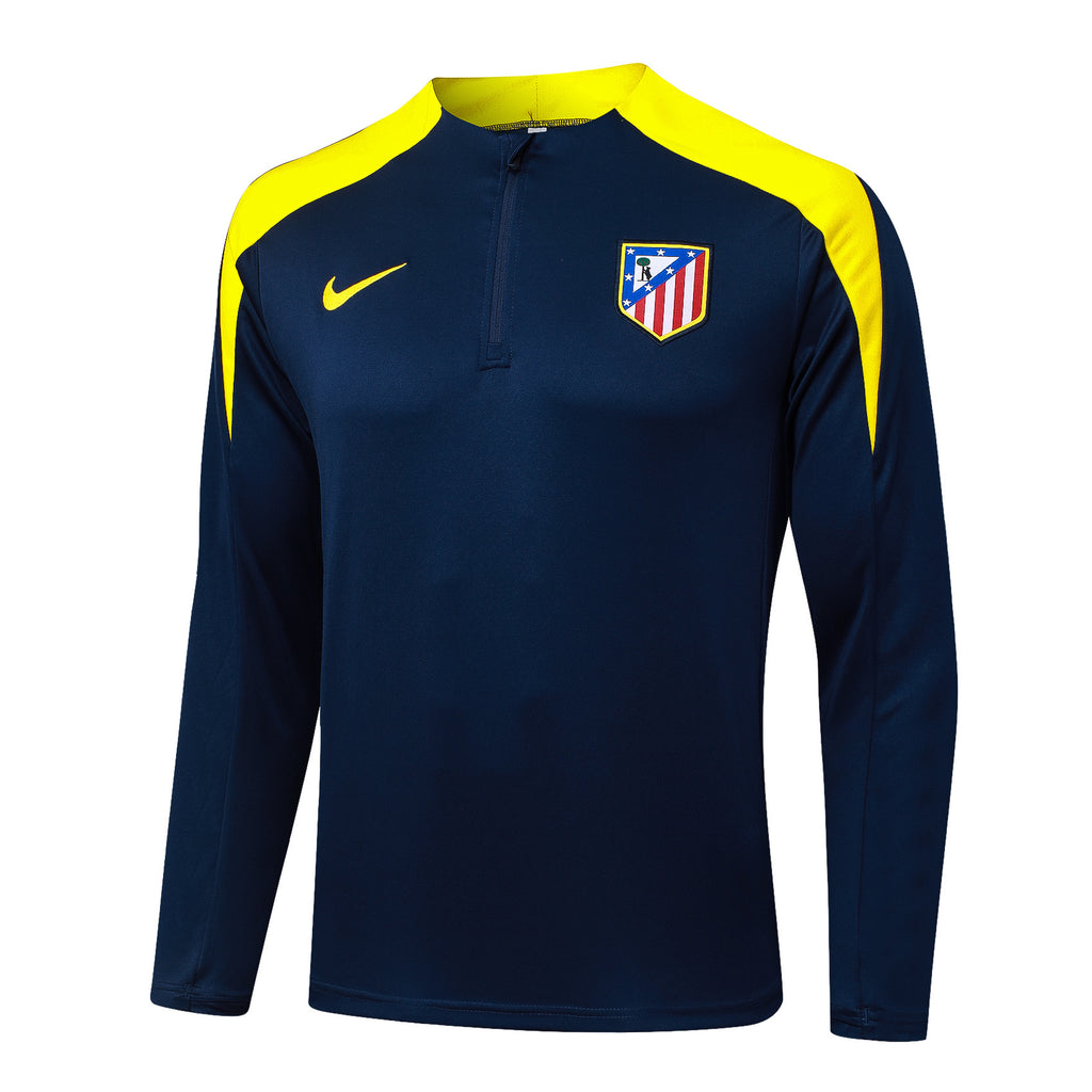 Men’s Atletico Madrid Training Tracksuit Navy Blue/Yellow