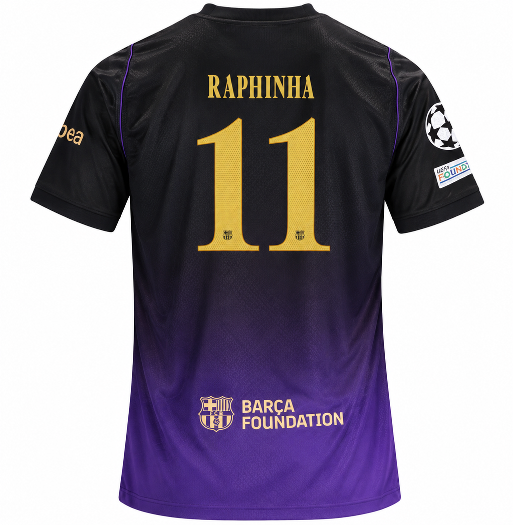 Men's Replica Nike Raphinha Barcelona Away Jersey 26/27 - UCL