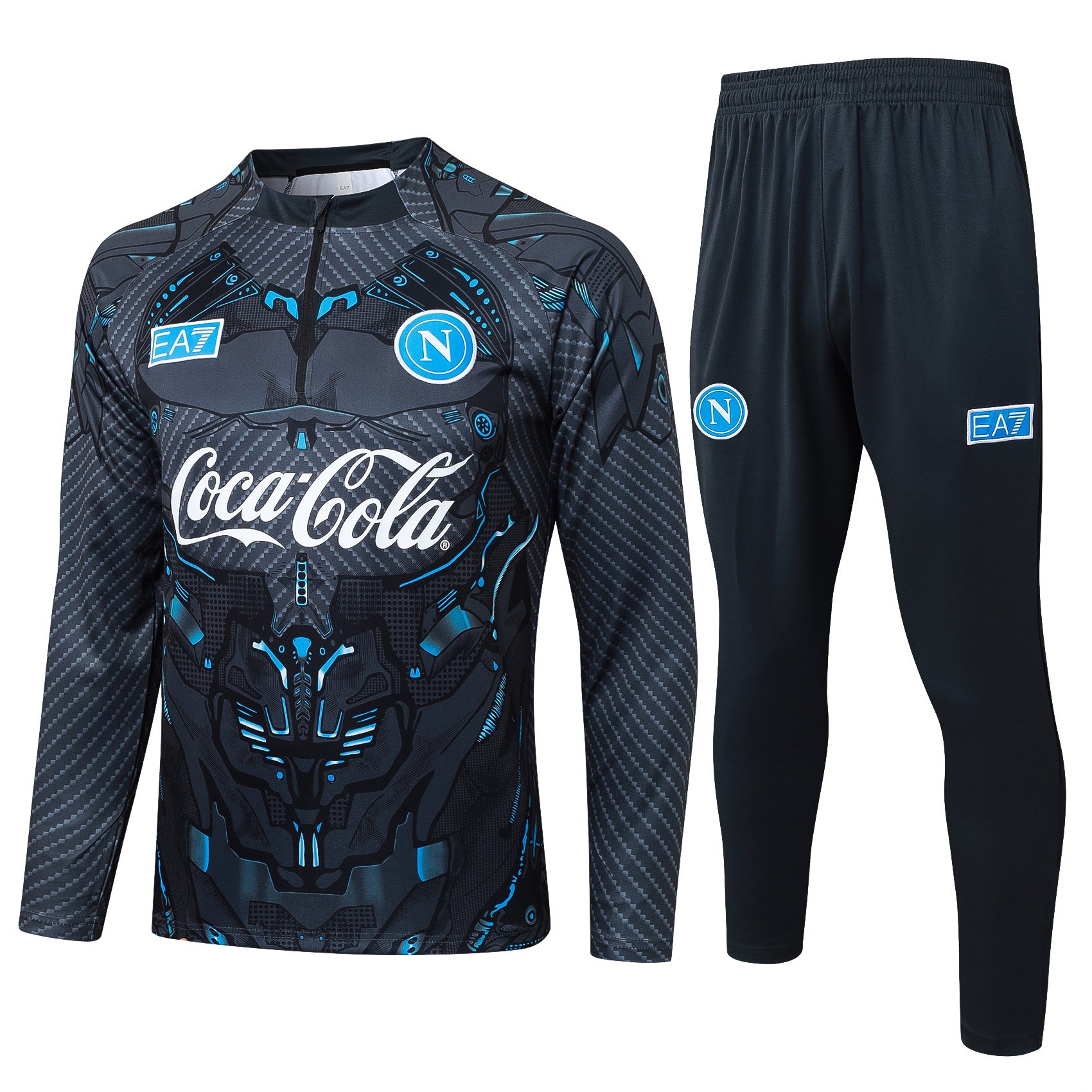 Men’s SSC Napoli Training Tracksuit Grey/Blue