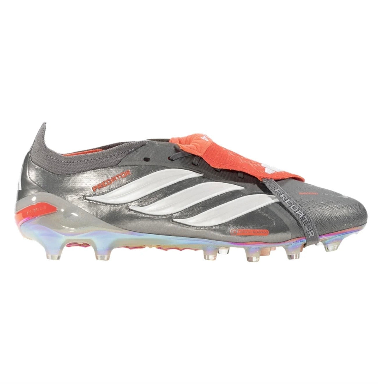 adidas Predator Elite FT AG Artificial Grass Soccer Cleat
Iron Metallic/Zero Metallic/Lucid Red
