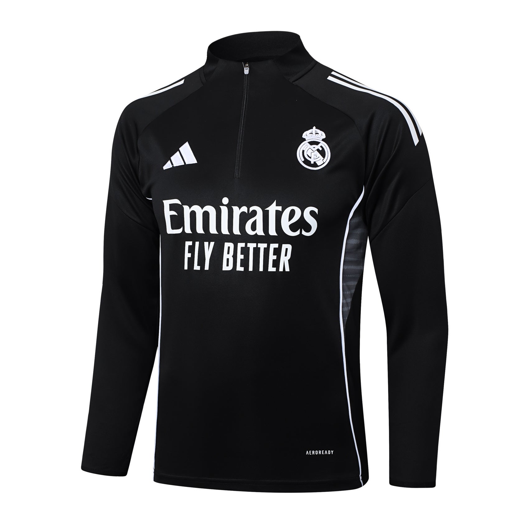 Men’s Real Madrid Training Tracksuit Black/Grey/White