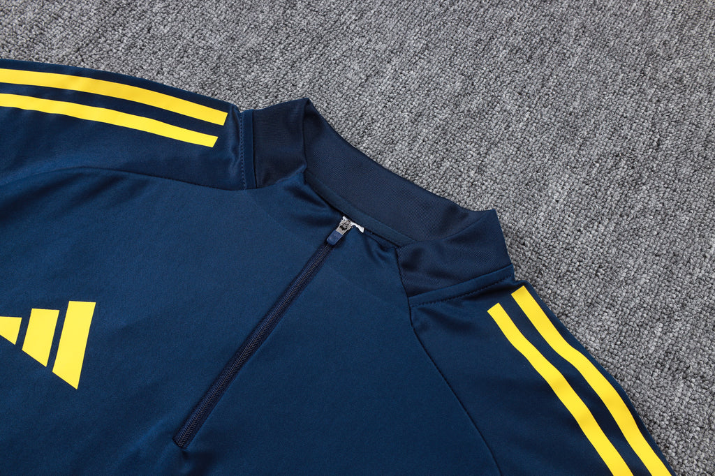 Men’s Boca Jrs Training Tracksuit Navy Blue/Yellow