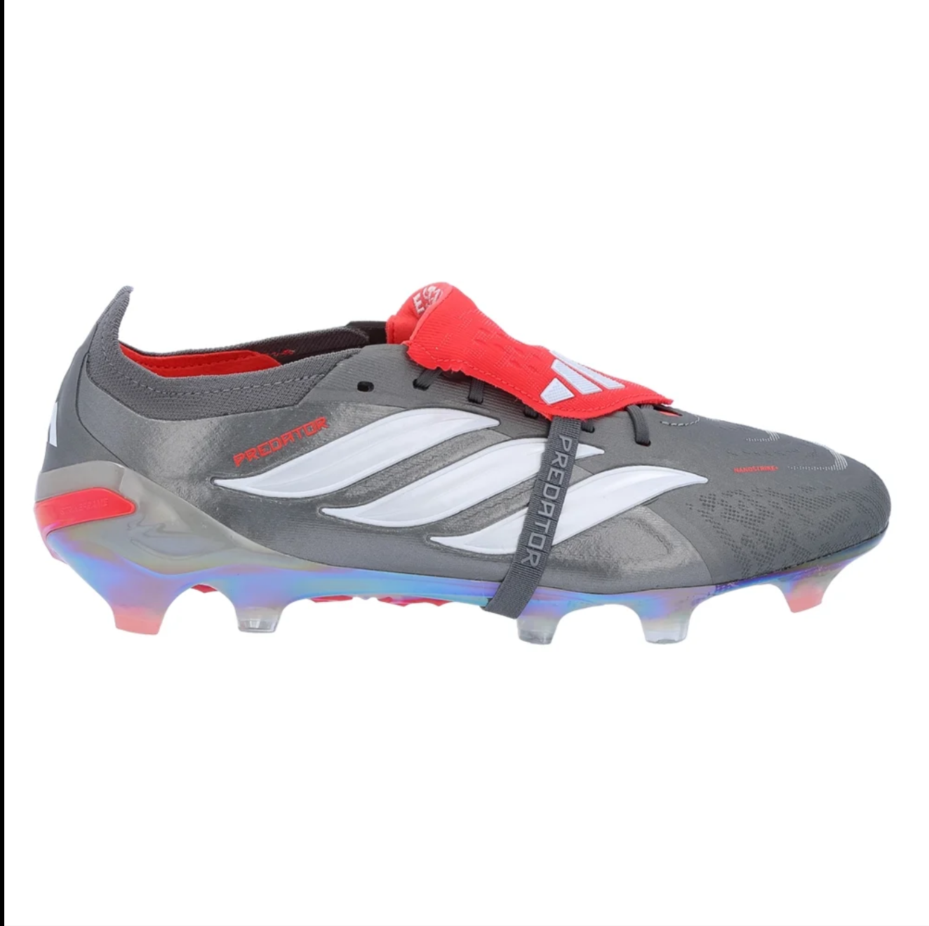 adidas Predator Elite FT FG Firm Ground
Soccer Cleat
Iron Metallic/Zero Metallic/Lucid Red