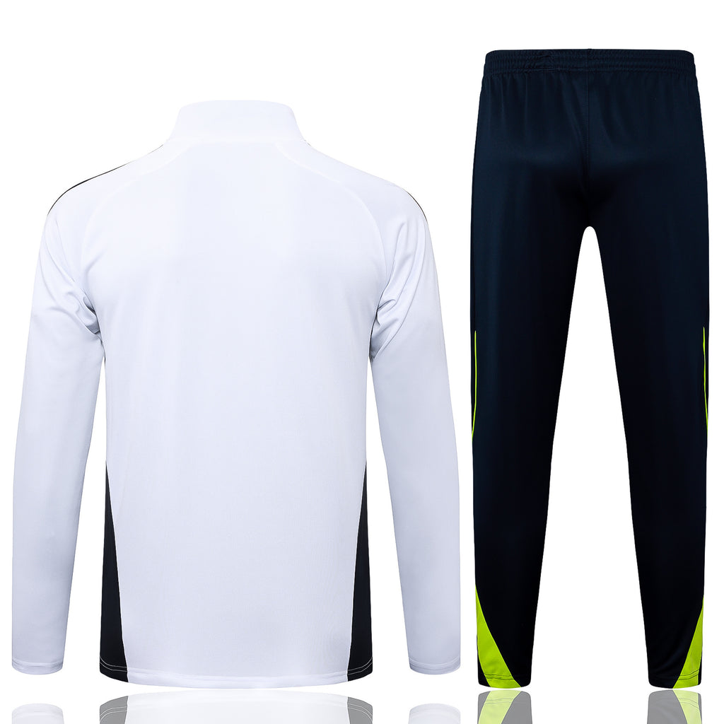 Men’s Real Madrid Training Tracksuit White/Black/Neon Green