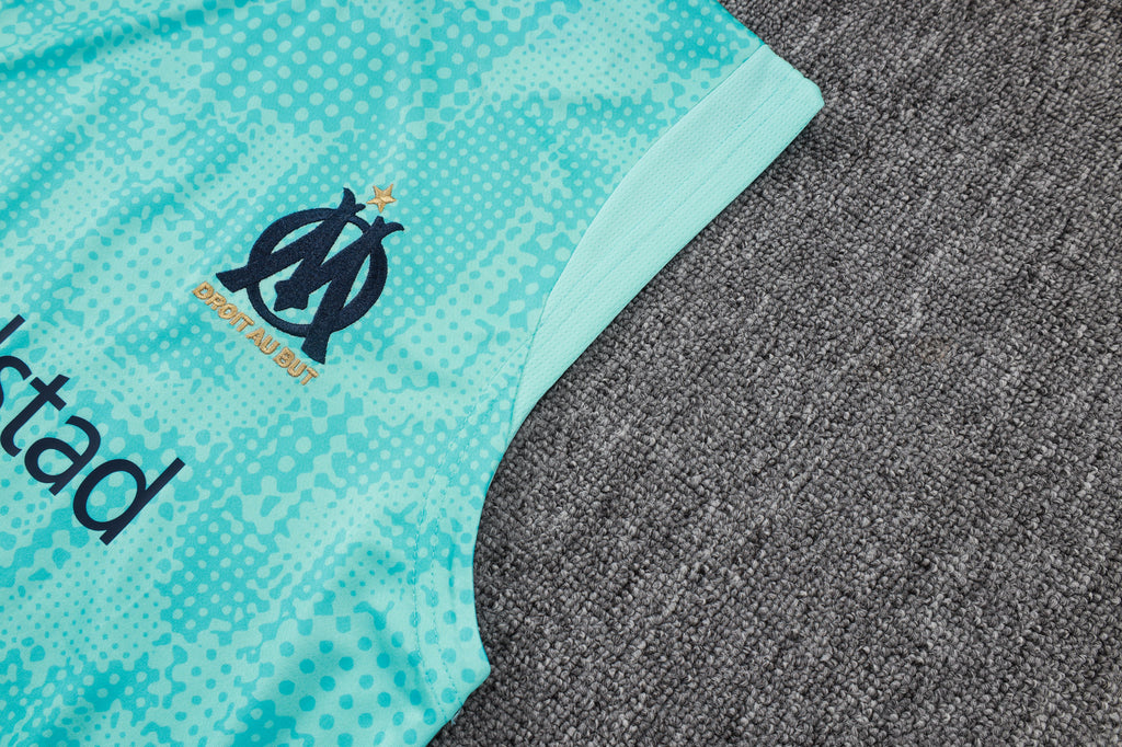 Men’s Marseille FC 25/26 Training Vest Aqua Blue/Black