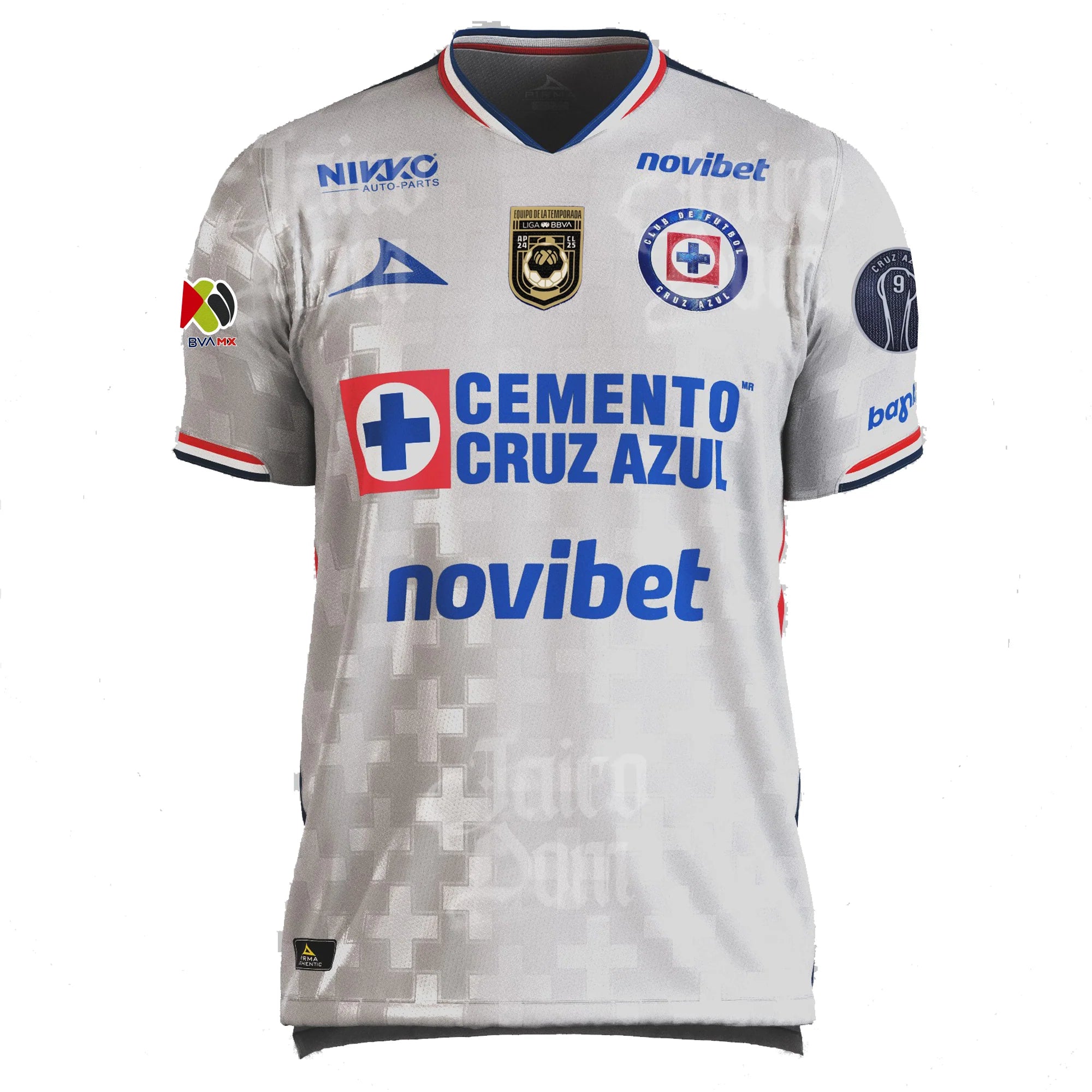 Men’s Cruz Azul 25/26 Away Jersey W/ Champions 9 & LIGA BBVA Patches Fan Version